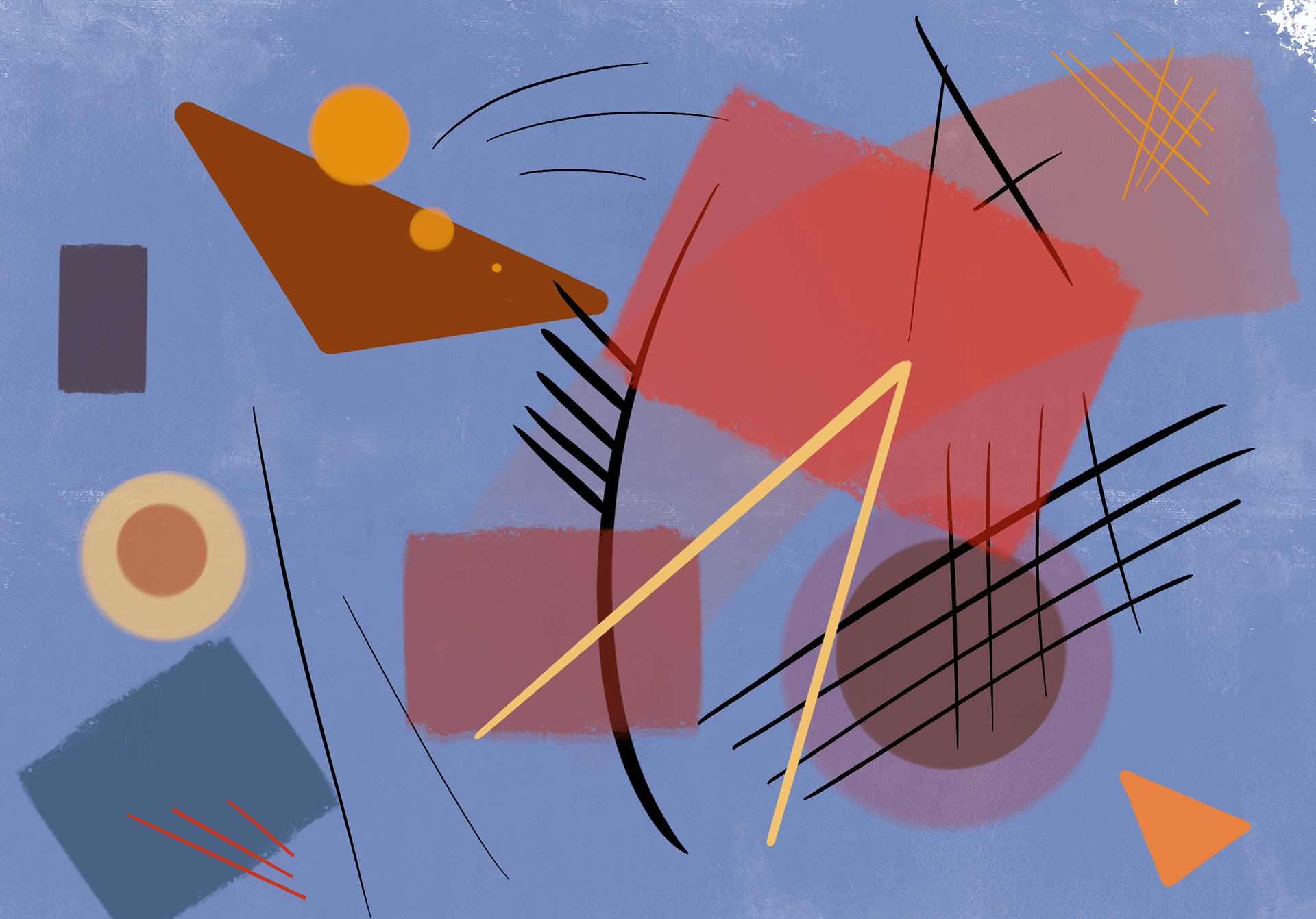 Paintings inspired by the work of Wassily Kandinsky