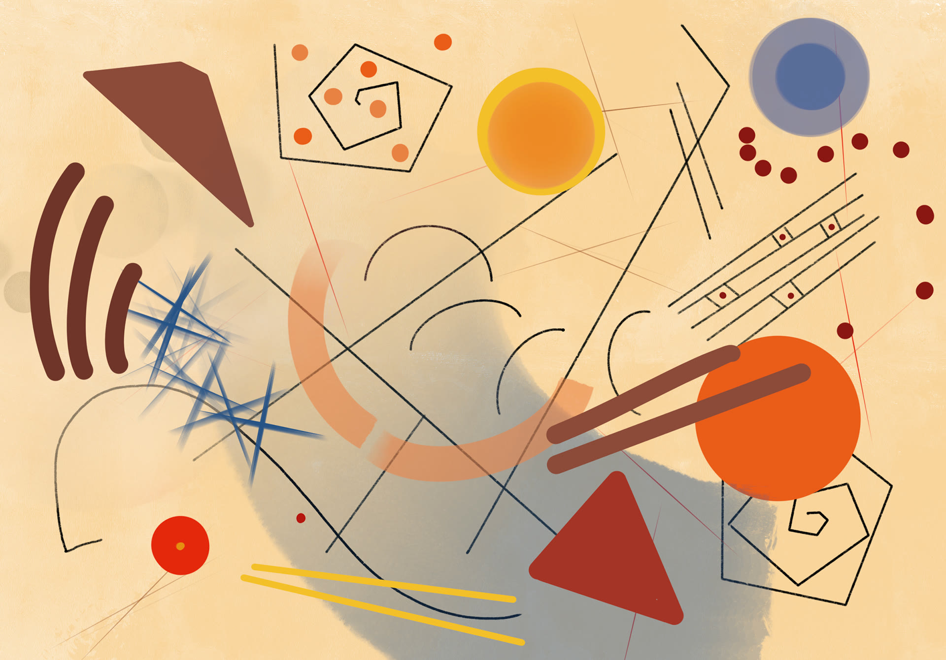 Paintings inspired by the work of Wassily Kandinsky