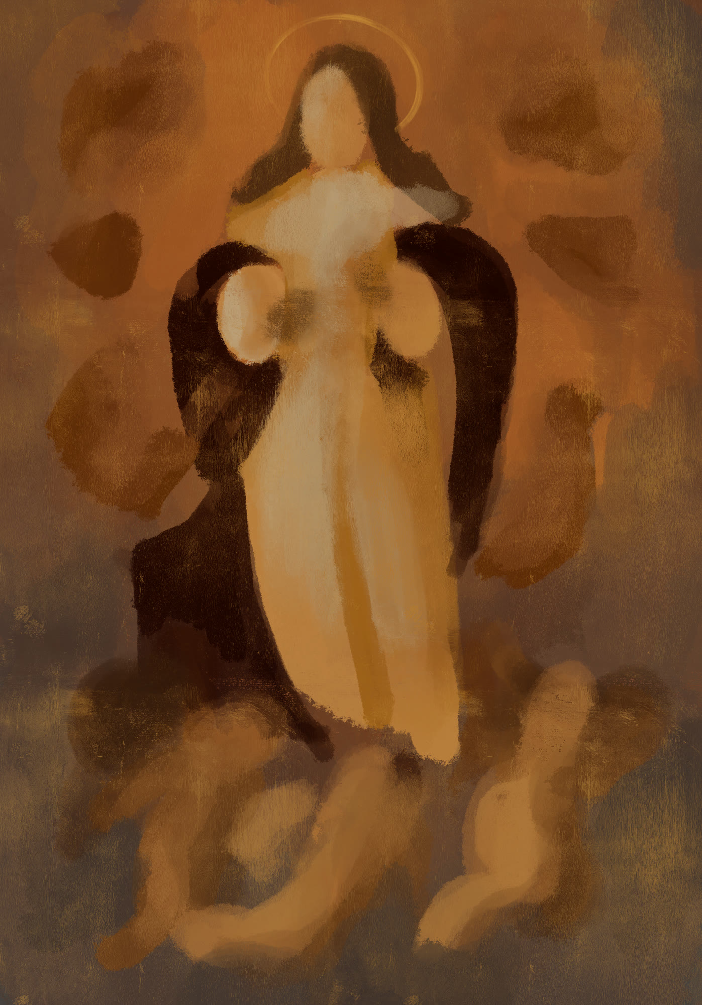 Painings found in the first room of the museum, inspired by the Baroque period