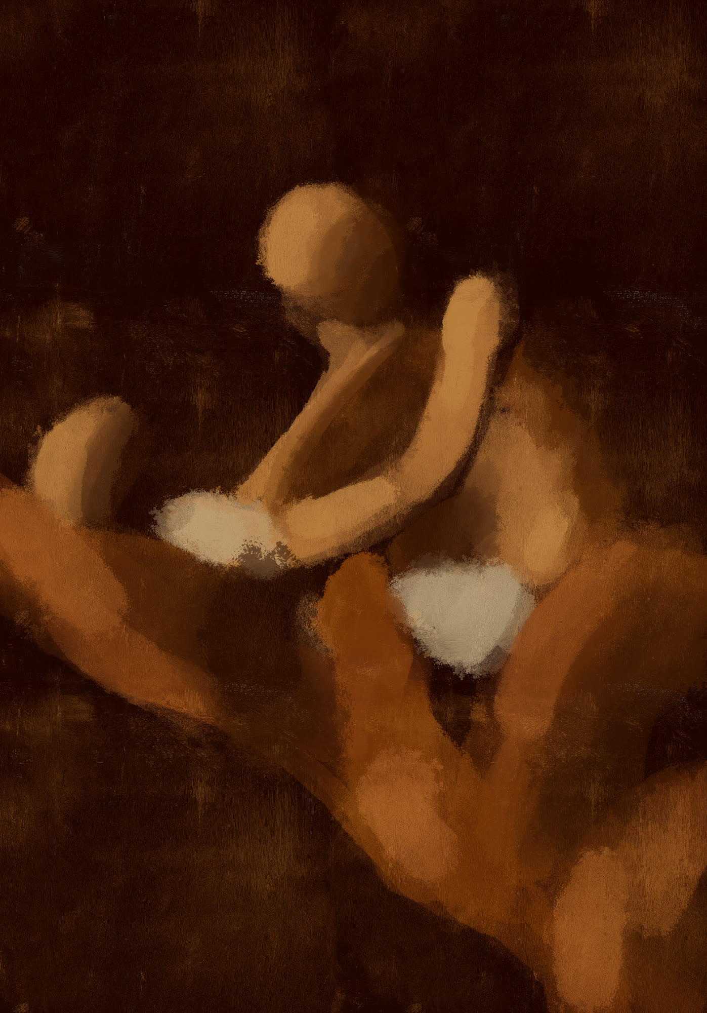 Painings found in the first room of the museum, inspired by the Baroque period