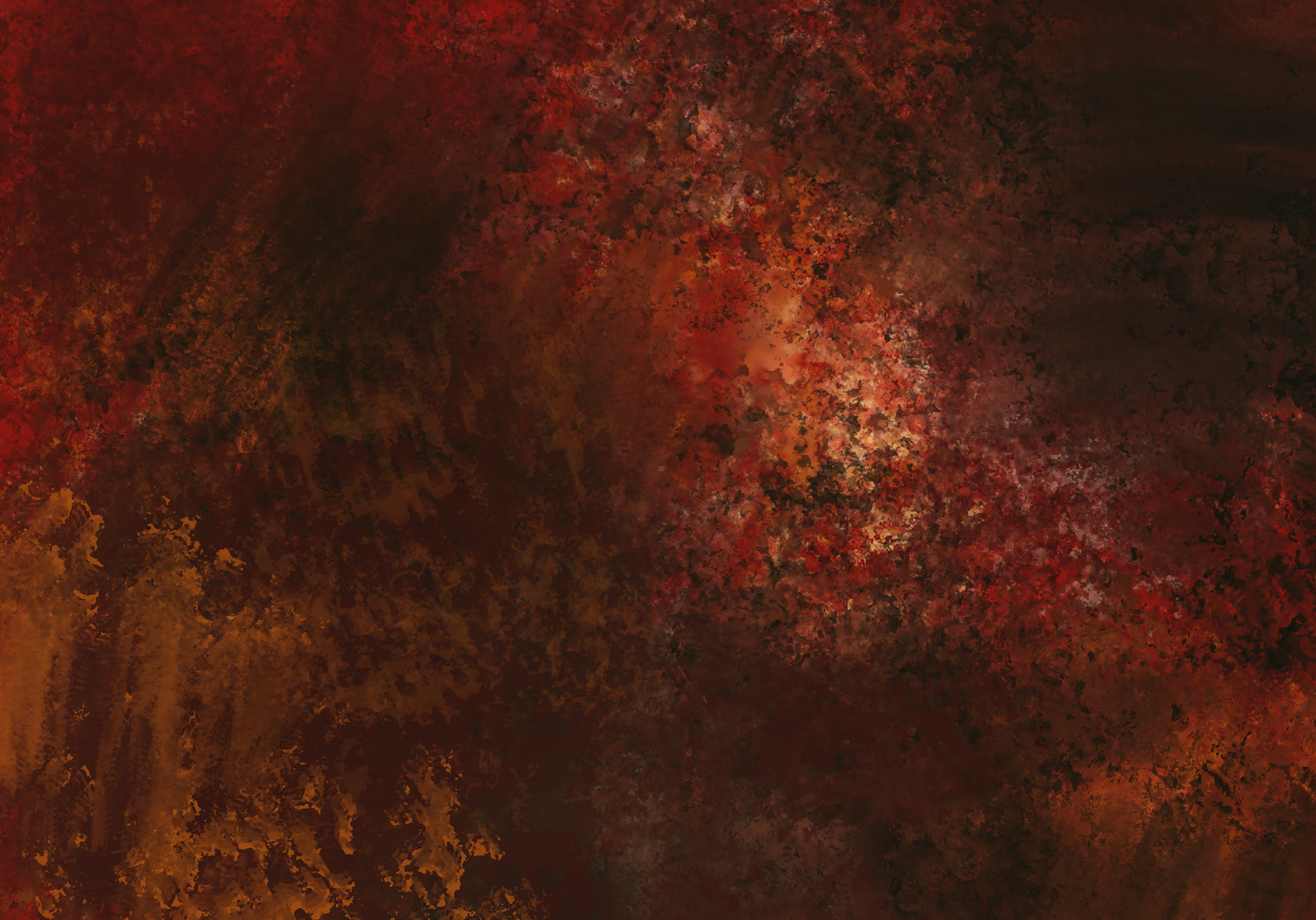 Paintings inspired by abstract expressionism and Stephanie Peters' studies of wildfires