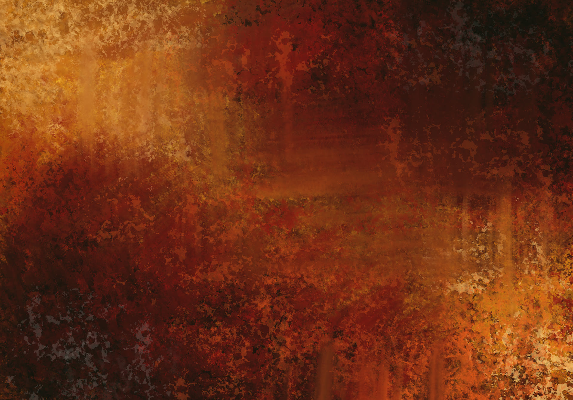 Paintings inspired by abstract expressionism and Stephanie Peters' studies of wildfires