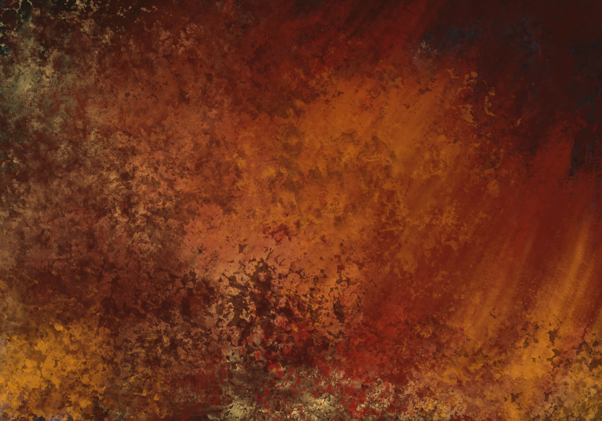 Paintings inspired by abstract expressionism and Stephanie Peters' studies of wildfires