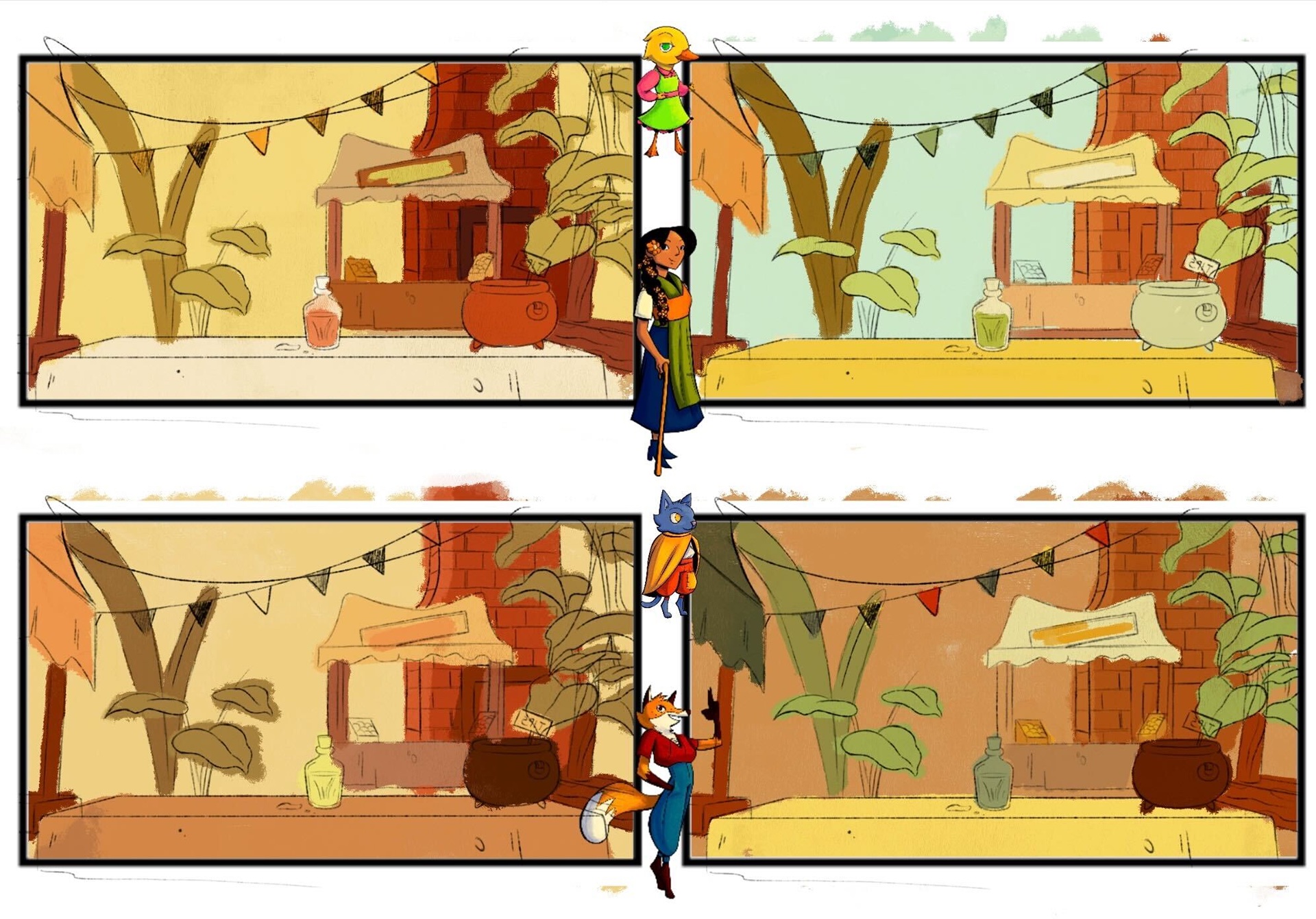 Color tests for counter background