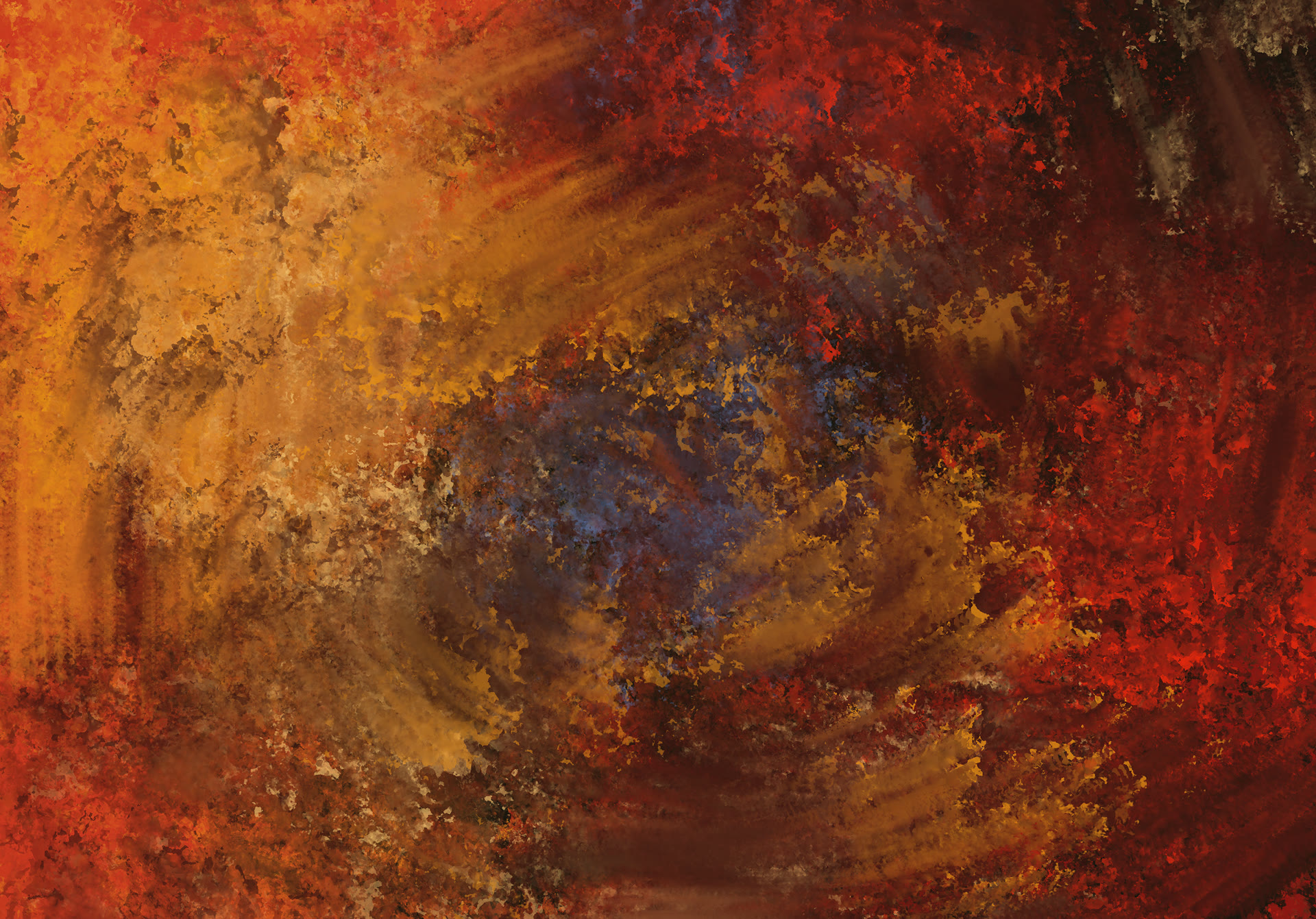 Paintings inspired by abstract expressionism and Stephanie Peters' studies of wildfires