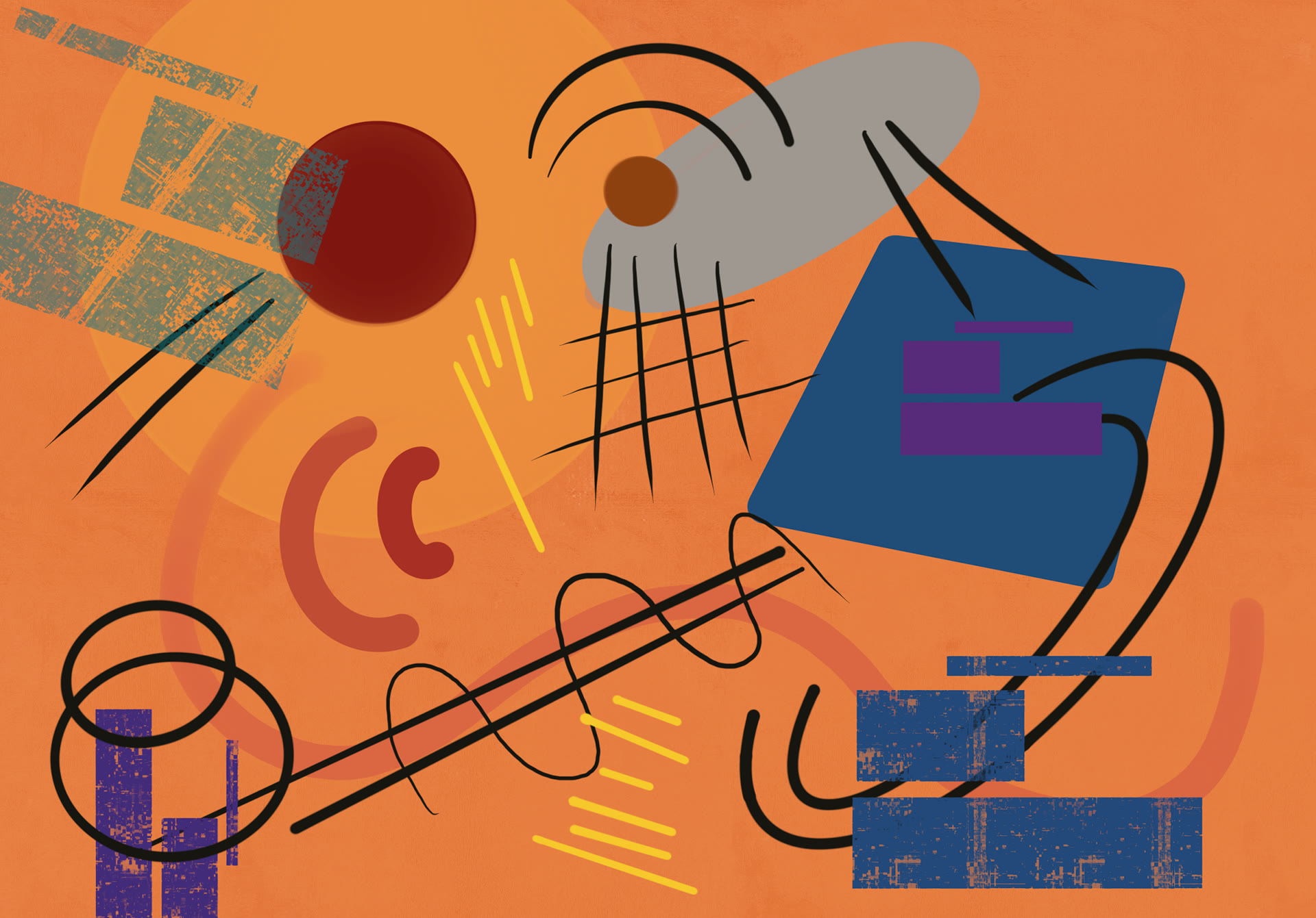 Paintings inspired by the work of Wassily Kandinsky