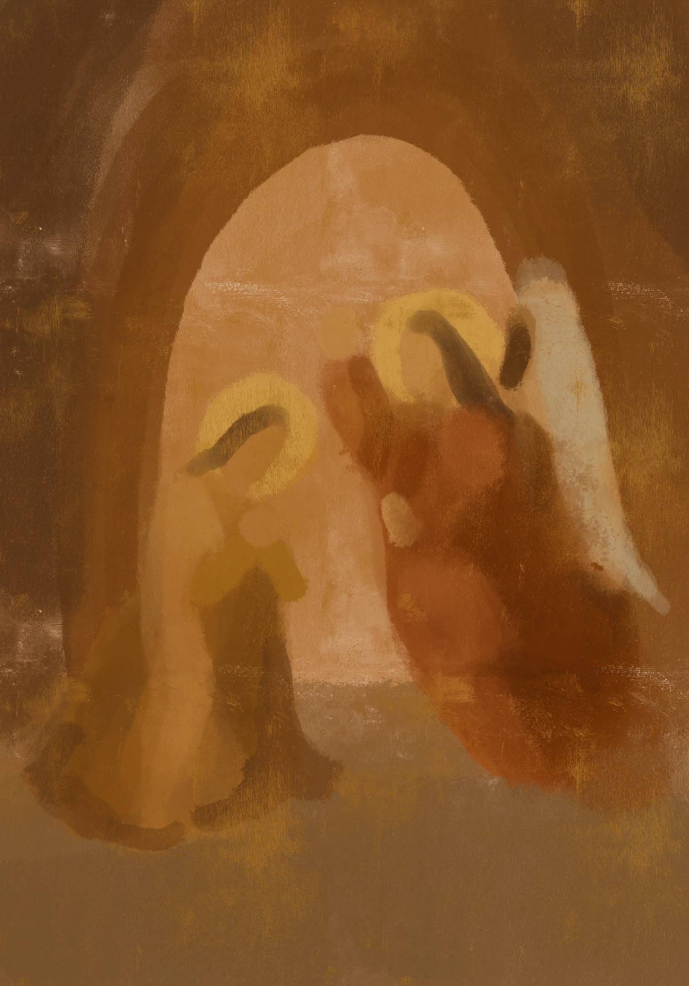 Painings found in the first room of the museum, inspired by the Baroque period